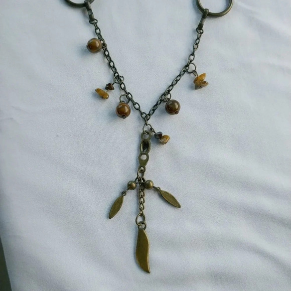 Metallic Brown Coloured Chain with  Glass Beads - Picture 6 of 8